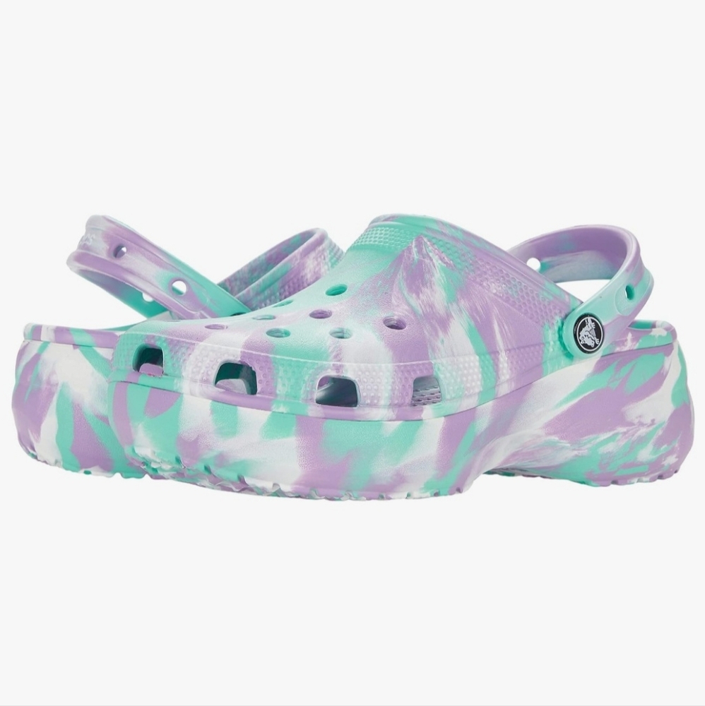 Crocs Unisex-Adult Classic Clog Pistachio Tie Dye NWOT
